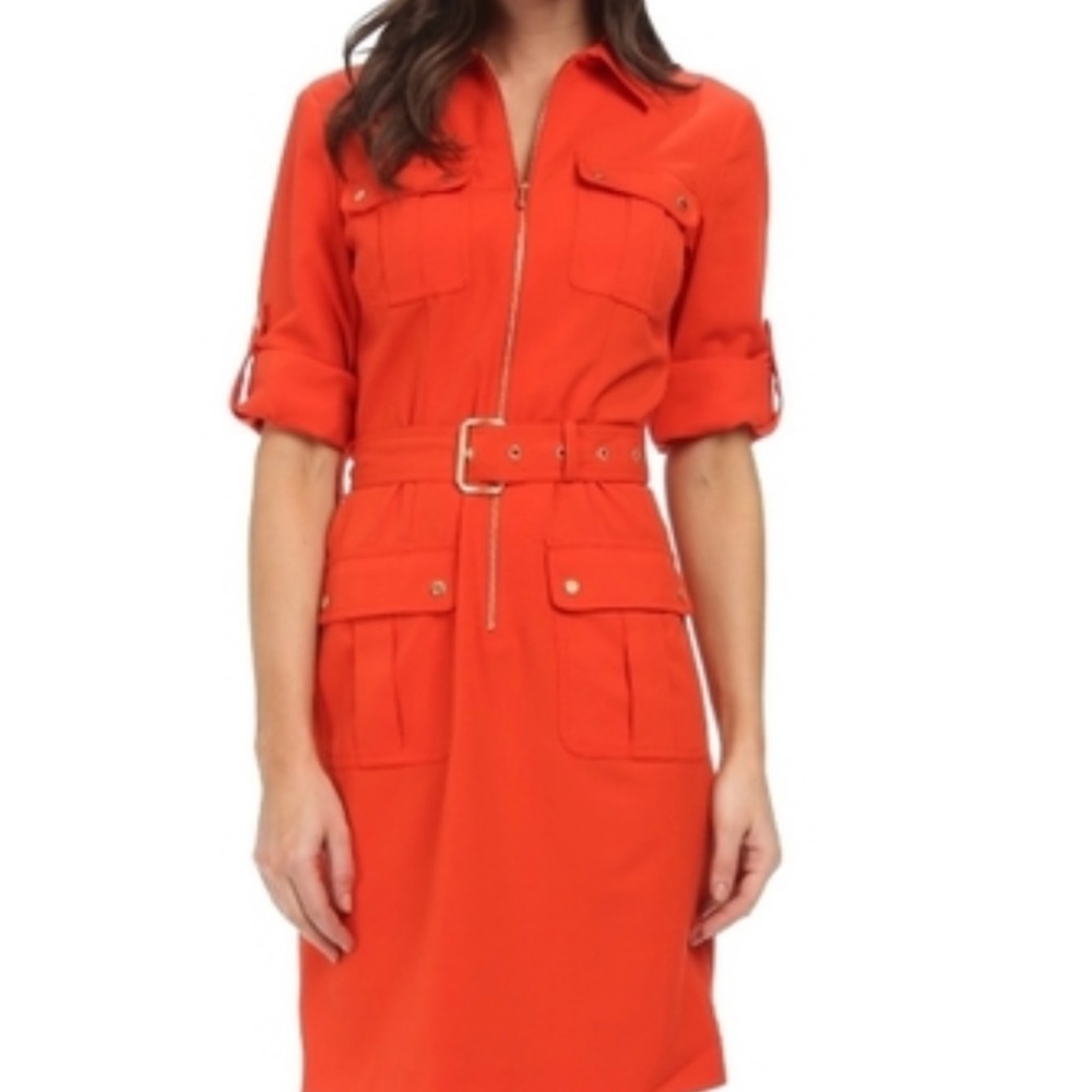 Michael Kors Belted Shirt Dress